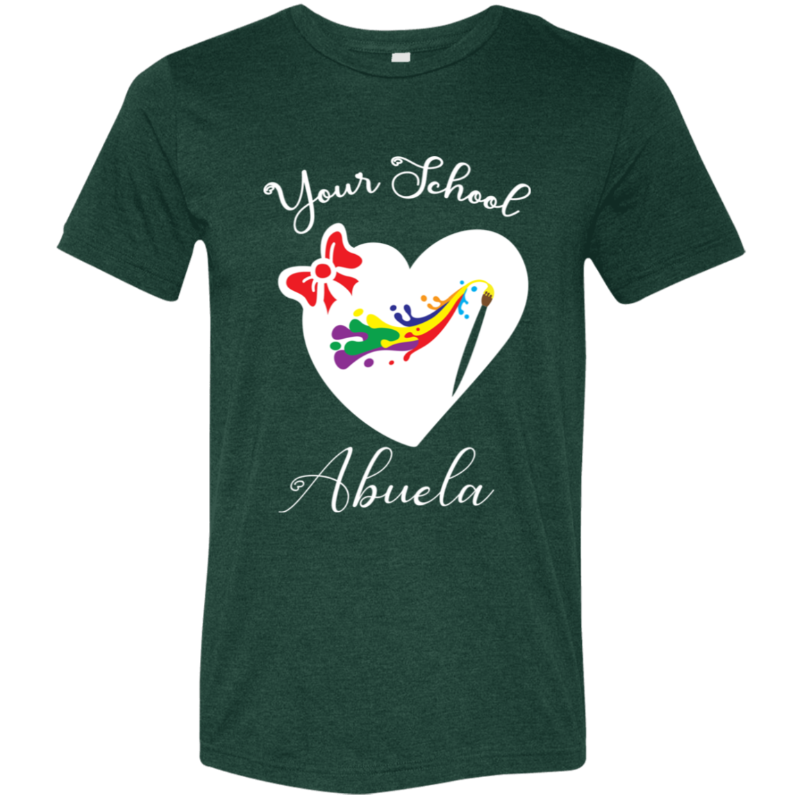 Personalized Artistic Heart and Bow SS Brío (Unisex)