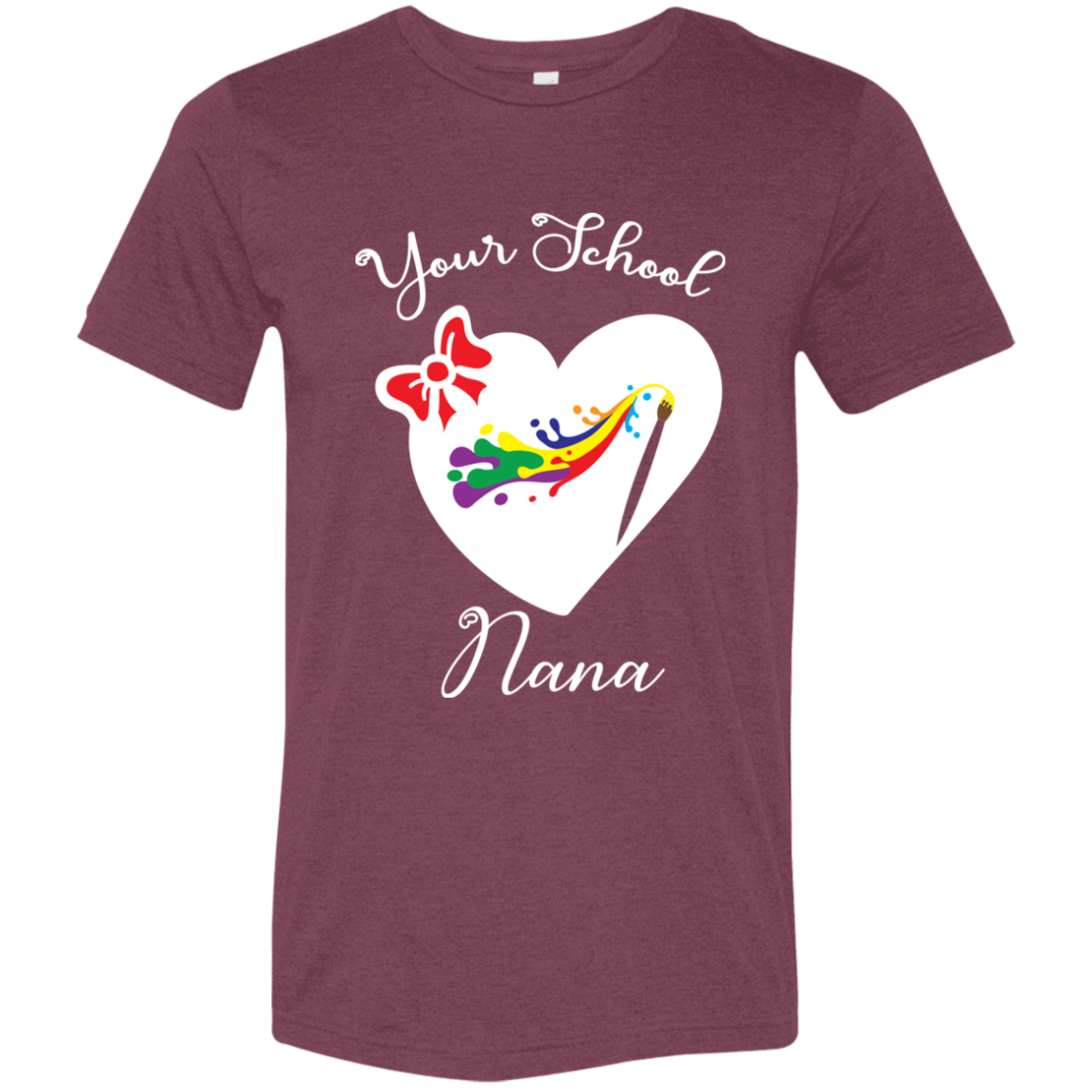 Personalized Artistic Heart and Bow SS Brío (Unisex)