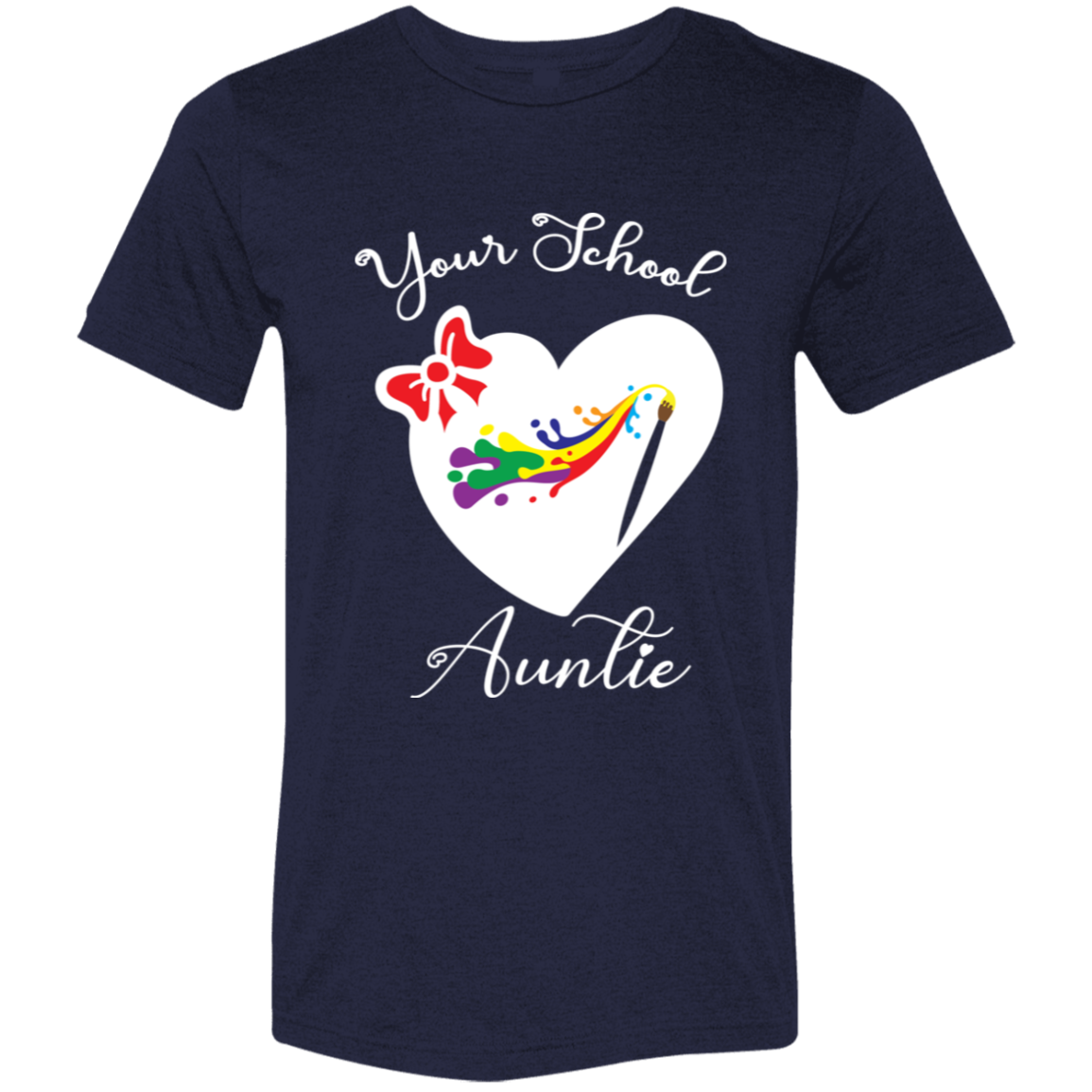 Personalized Artistic Heart and Bow SS Brío (Unisex)