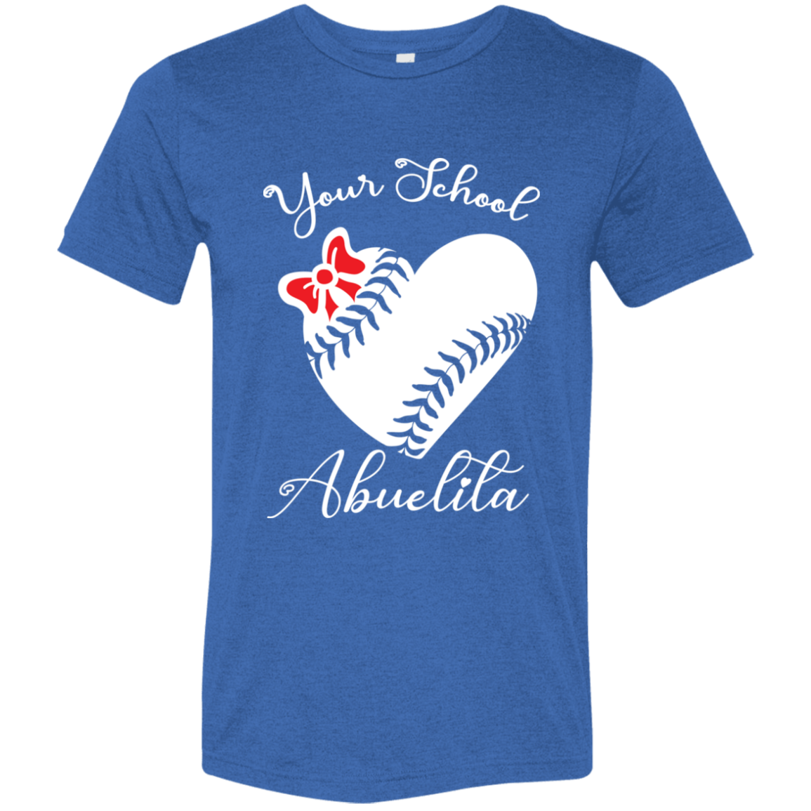 Personalized Baseball-Softball Heart and Bow SS Brío (Unisex)