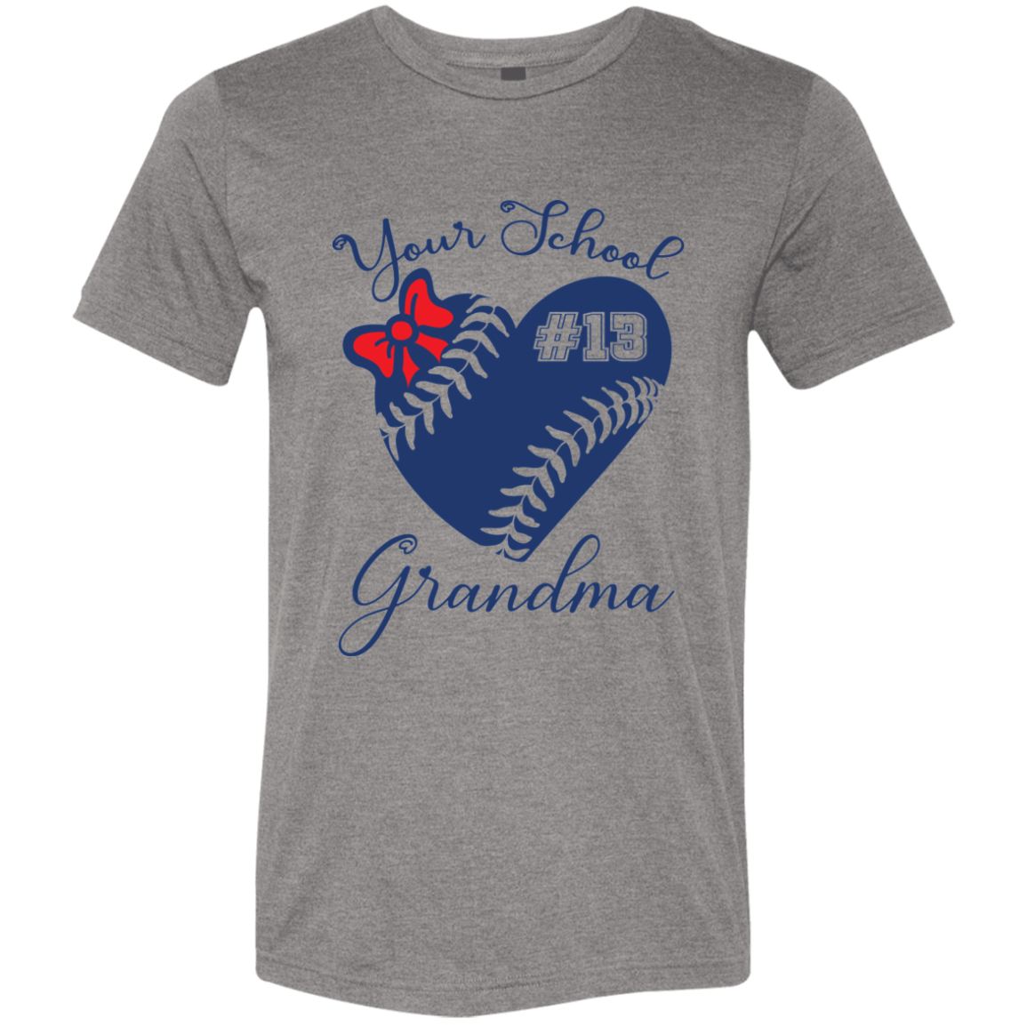 Personalized Baseball-Softball Heart and Bow SS Brío (Unisex)