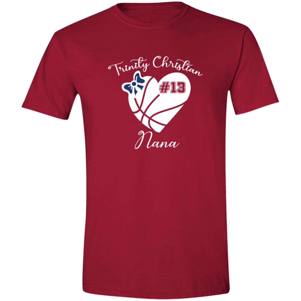 Heart and Bow (Family) Brío SS Basketball Shirt (Unisex)-Personalized
