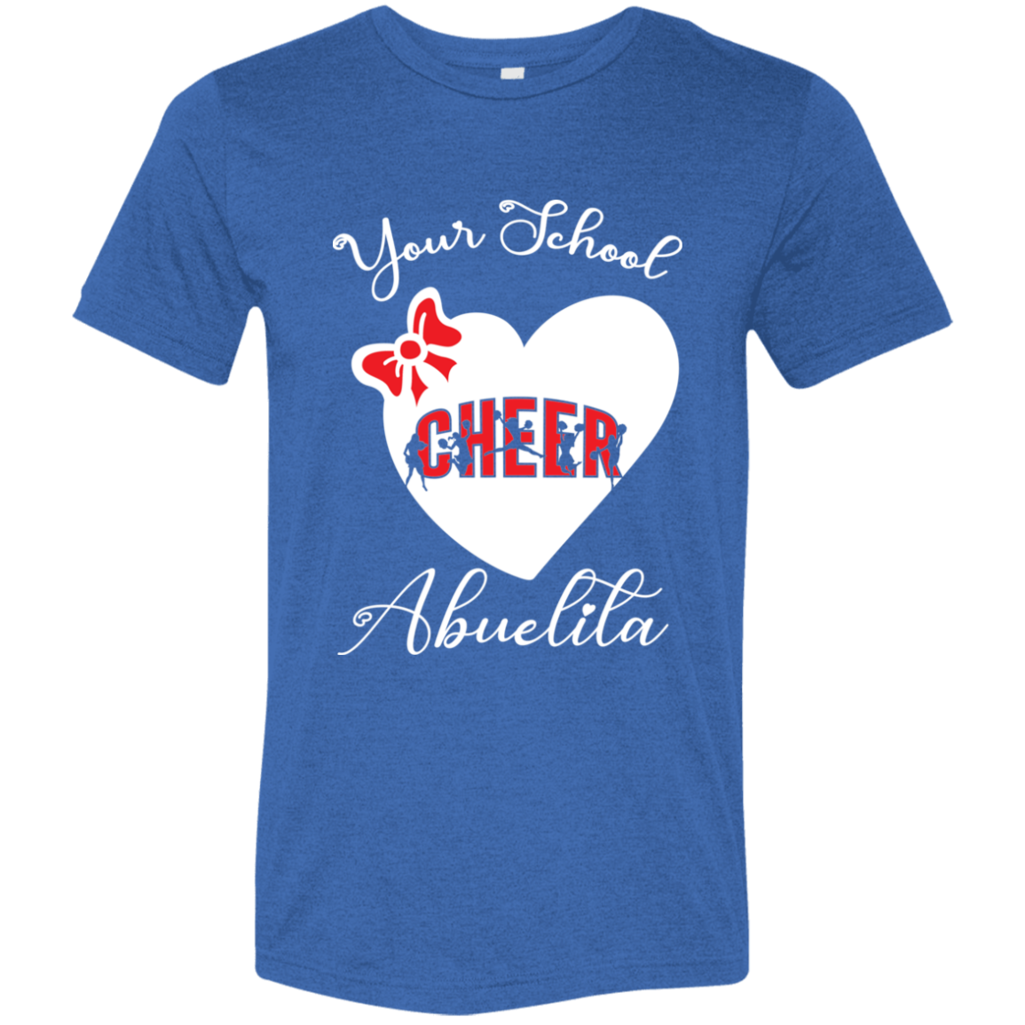 Personalized Cheer Heart and Bow SS Brío (Unisex)