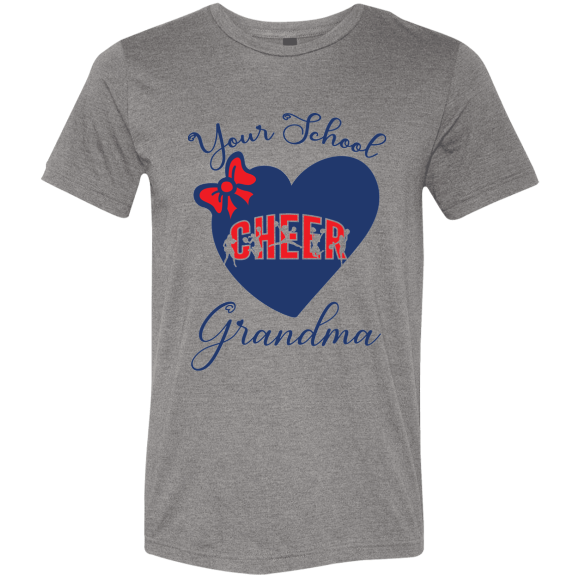 Personalized Cheer Heart and Bow SS Brío (Unisex)