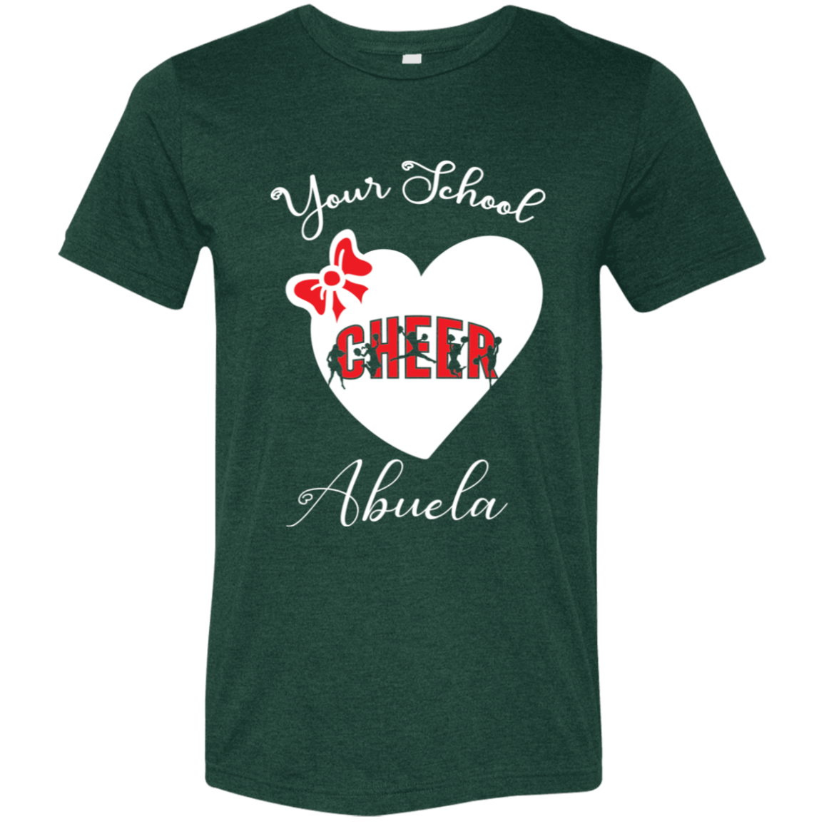 Personalized Cheer Heart and Bow SS Brío (Unisex)