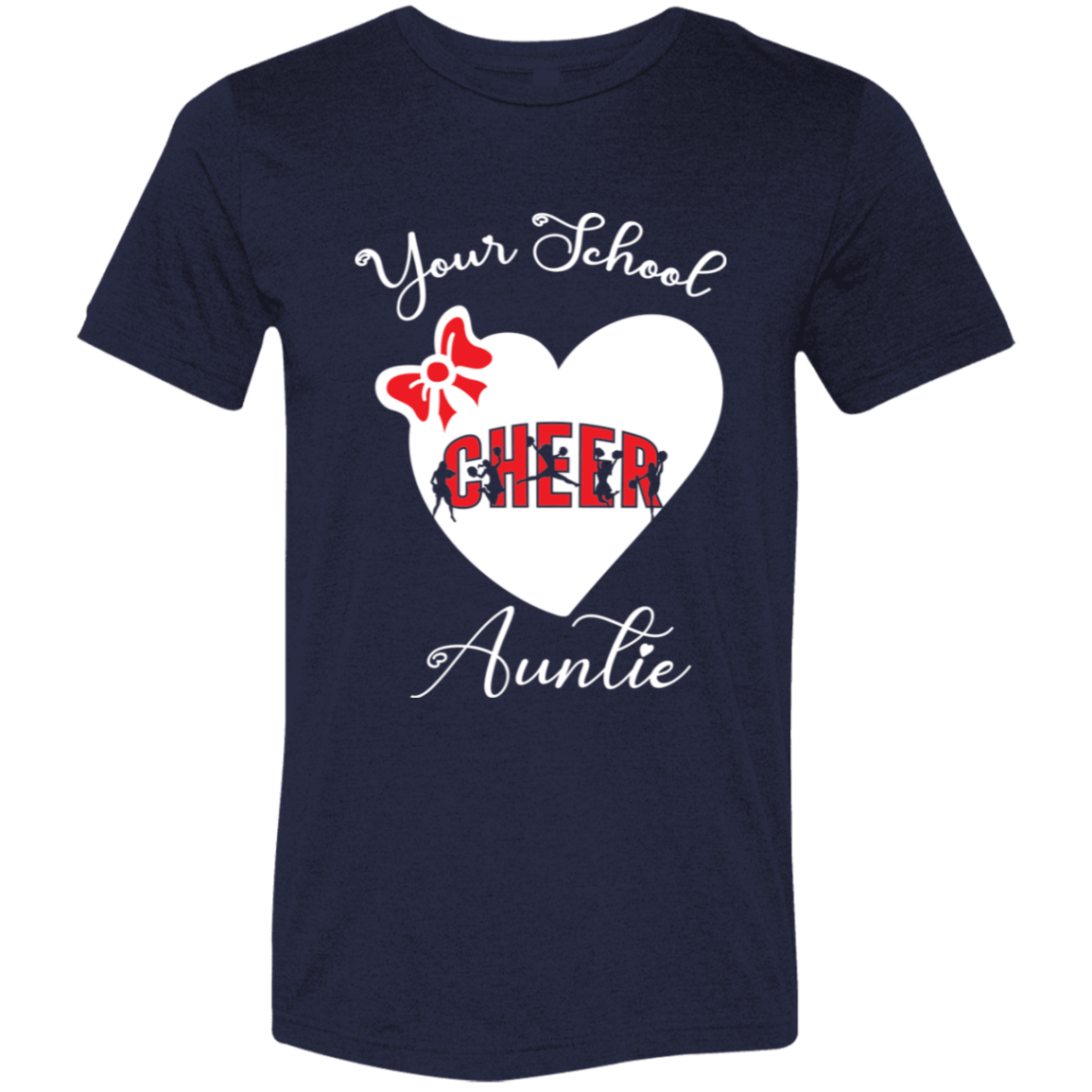 Personalized Cheer Heart and Bow SS Brío (Unisex)