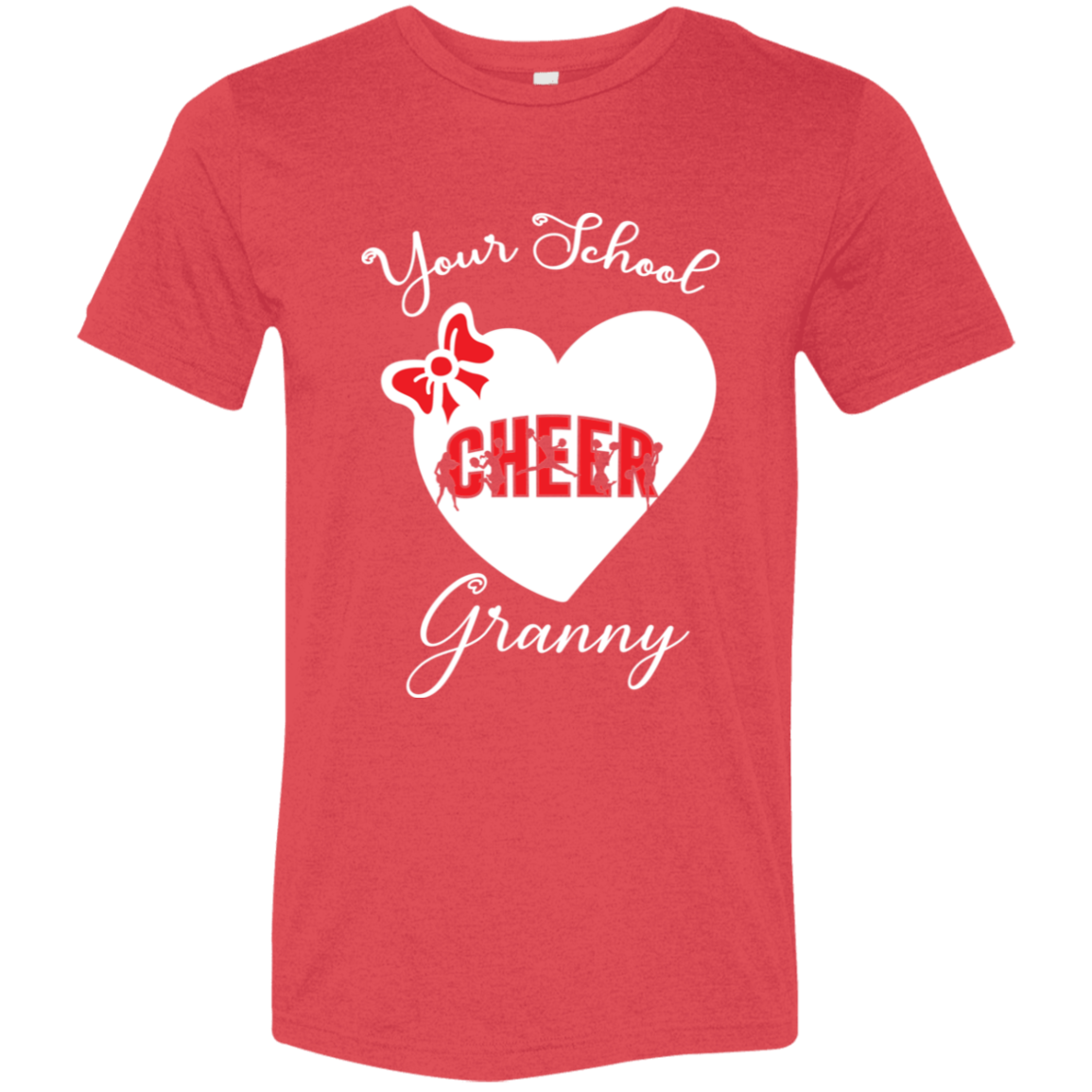 Personalized Cheer Heart and Bow SS Brío (Unisex)