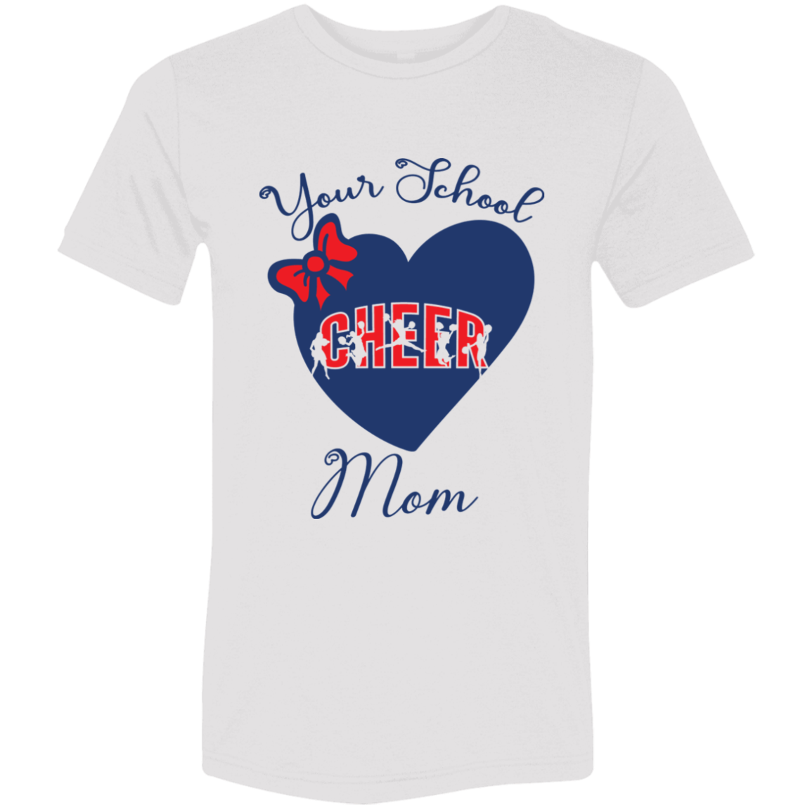 Personalized Cheer Heart and Bow SS Brío (Unisex)
