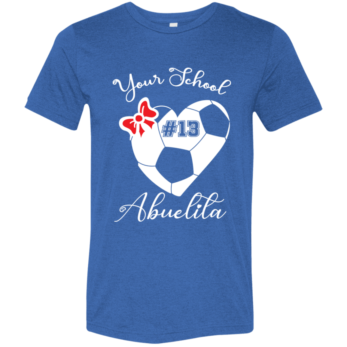 Personalized Soccer Heart and Bow SS Brío (Unisex)