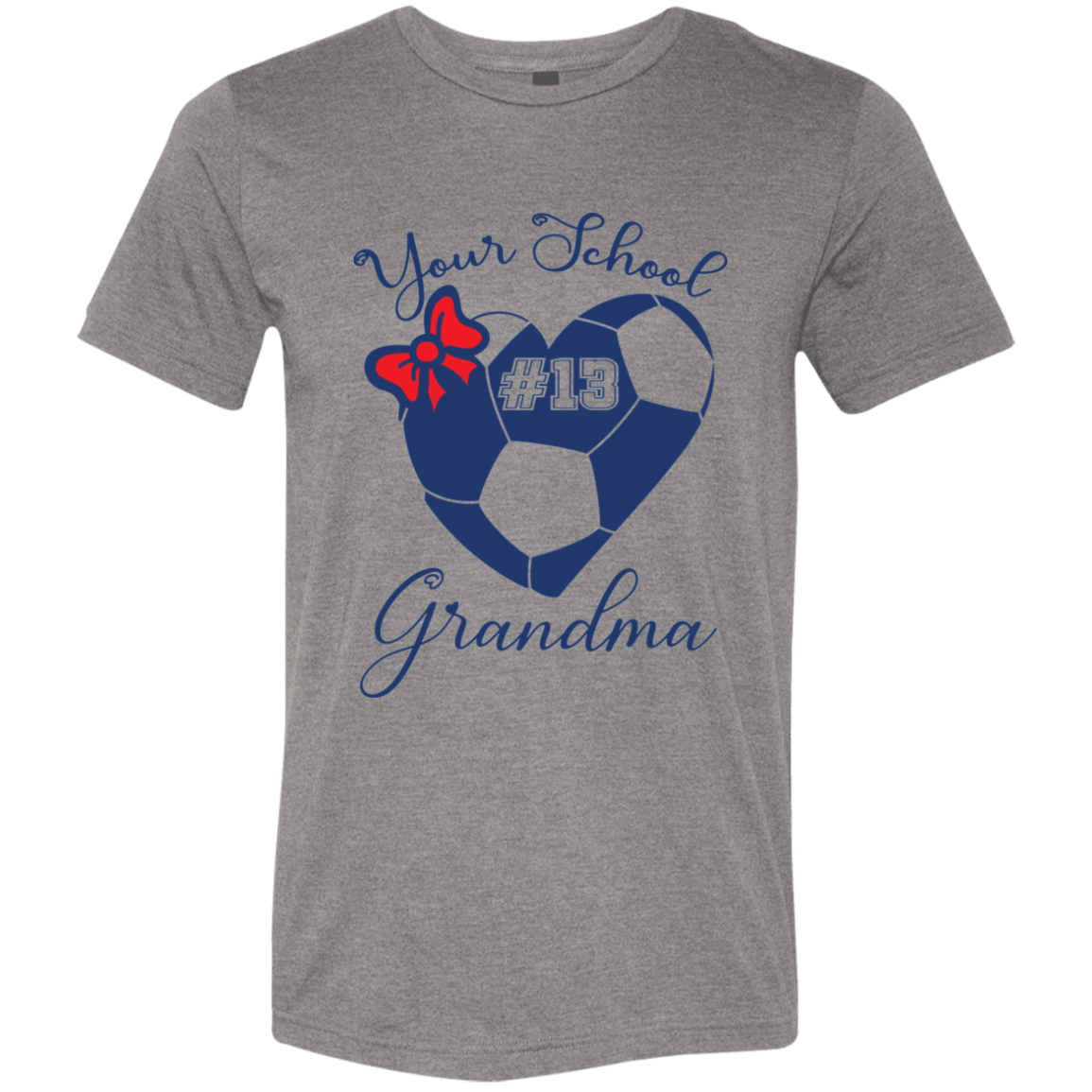 Personalized Soccer Heart and Bow SS Brío (Unisex)