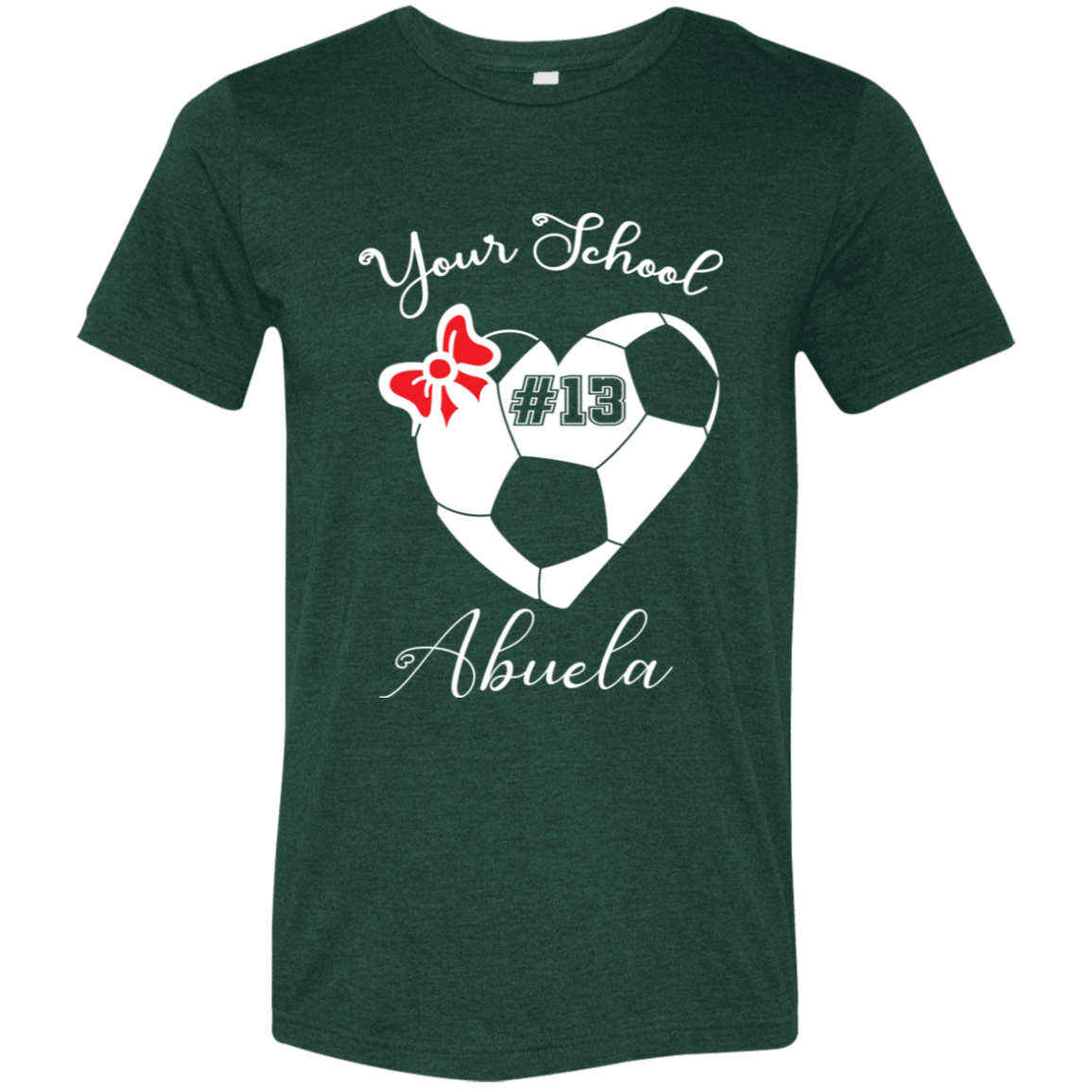 Personalized Soccer Heart and Bow SS Brío (Unisex)