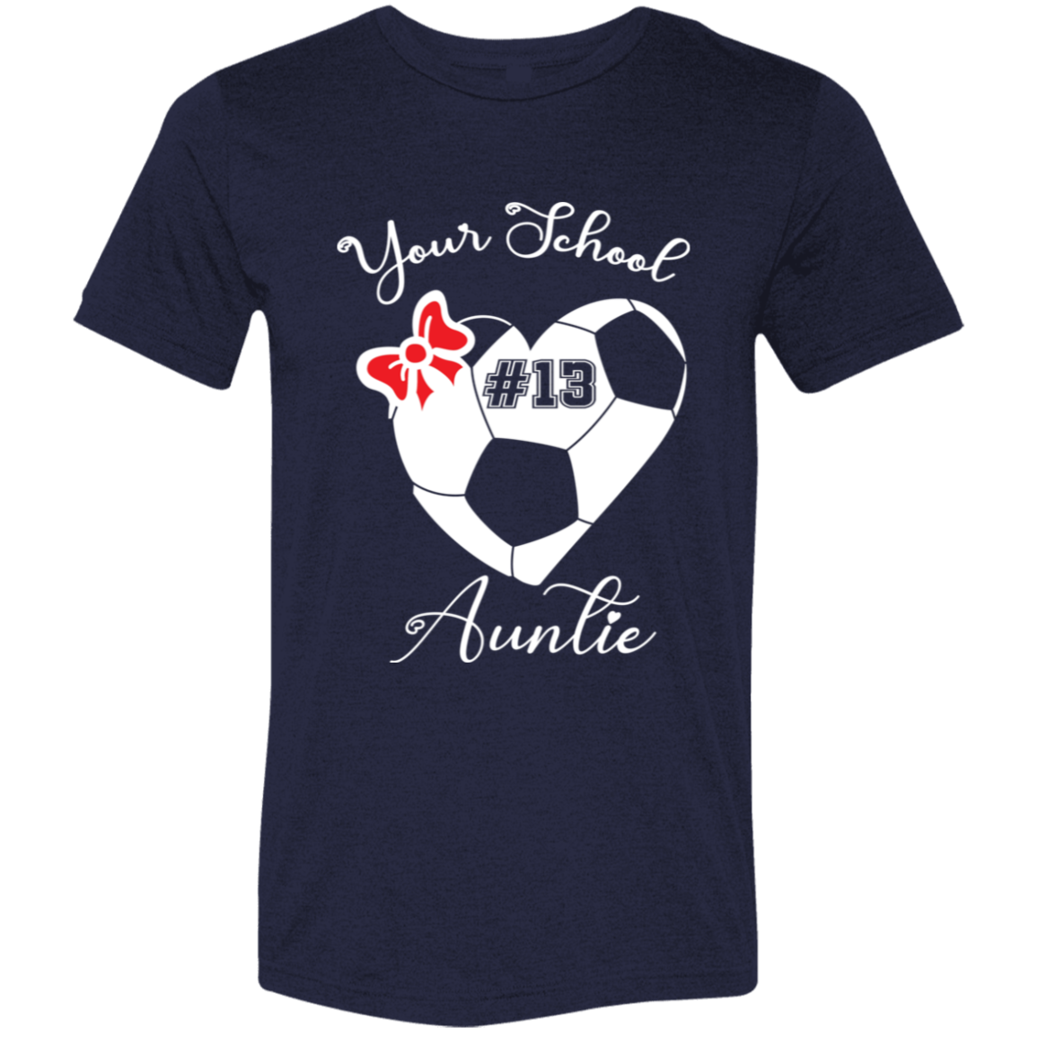 Personalized Soccer Heart and Bow SS Brío (Unisex)