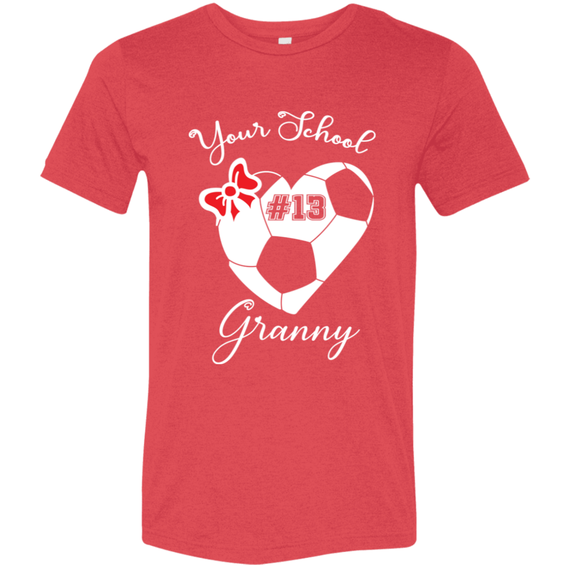 Personalized Soccer Heart and Bow SS Brío (Unisex)