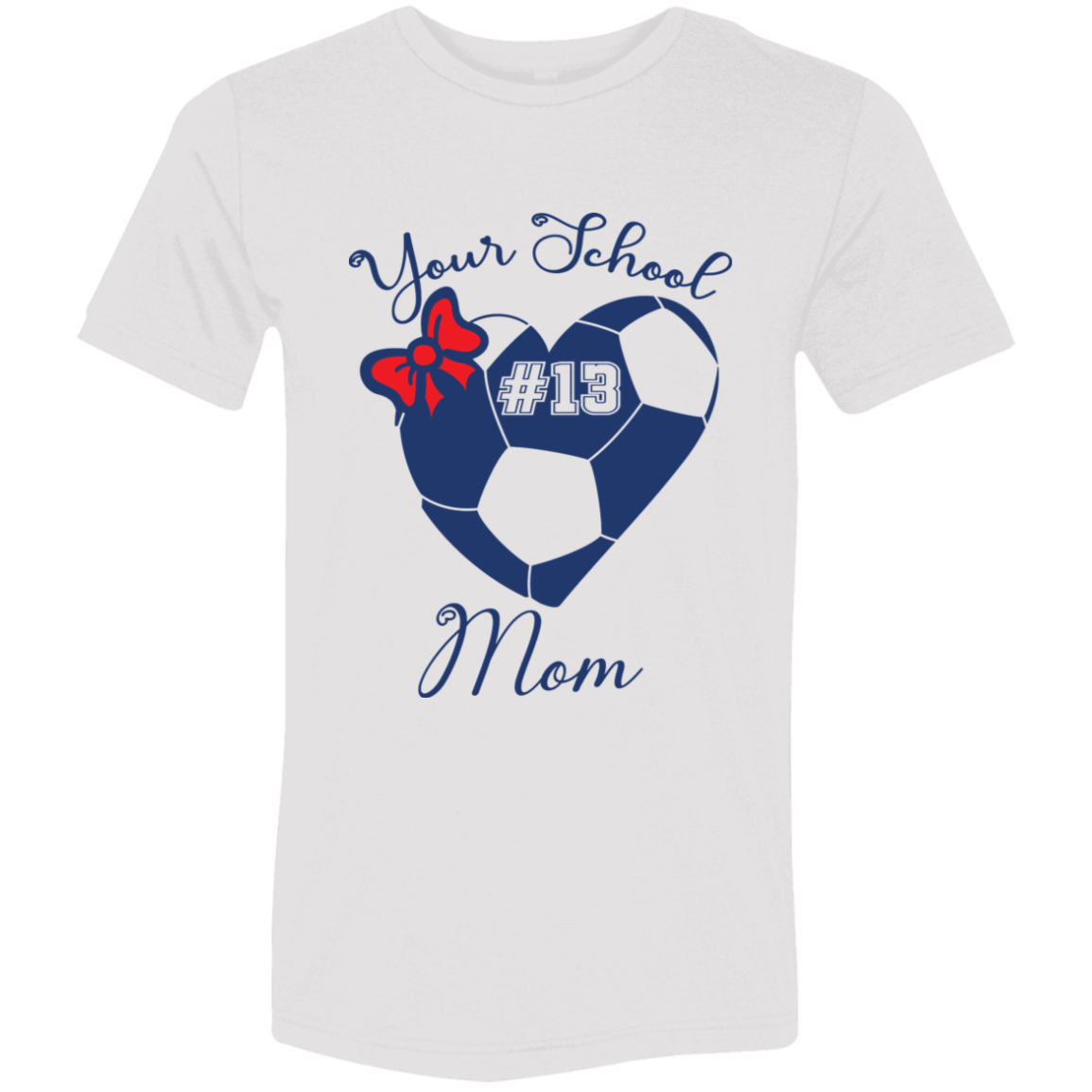 Personalized Soccer Heart and Bow SS Brío (Unisex)