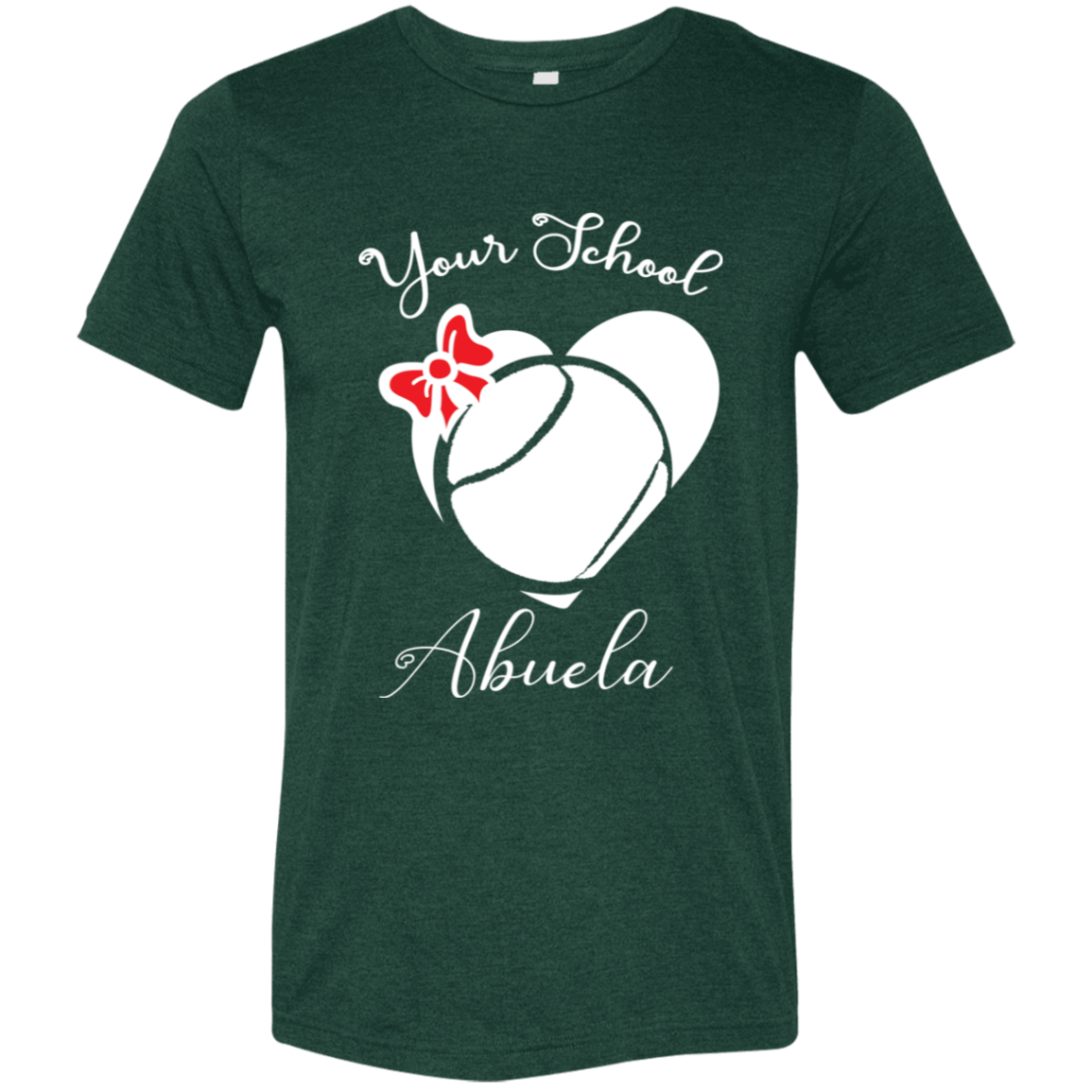Personalized Tennis Heart and Bow SS Brío (Unisex)