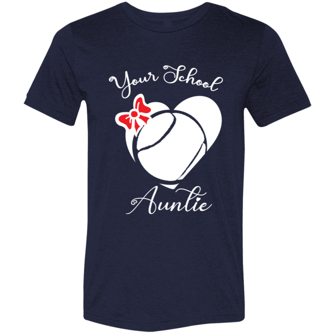 Personalized Tennis Heart and Bow SS Brío (Unisex)