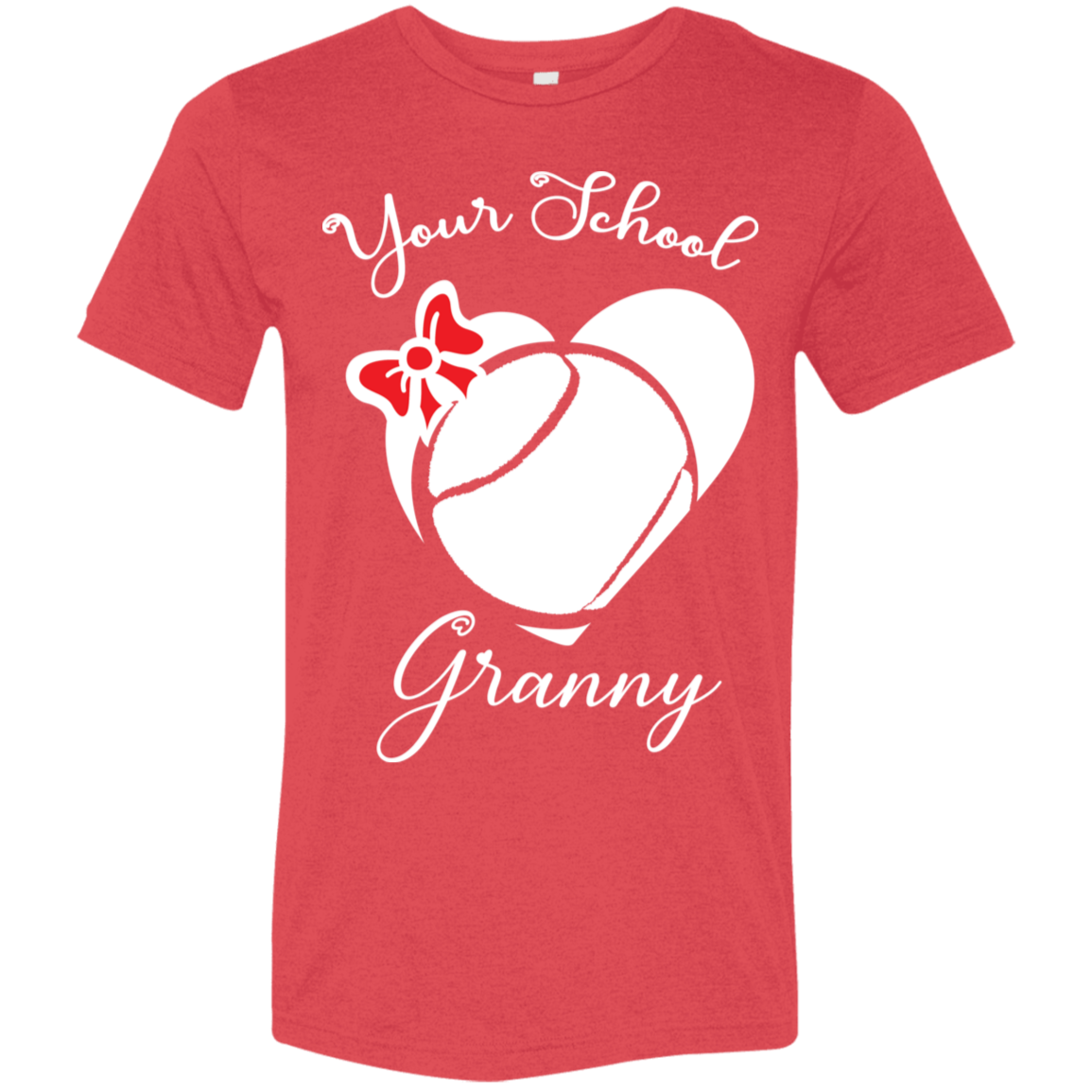 Personalized Tennis Heart and Bow SS Brío (Unisex)