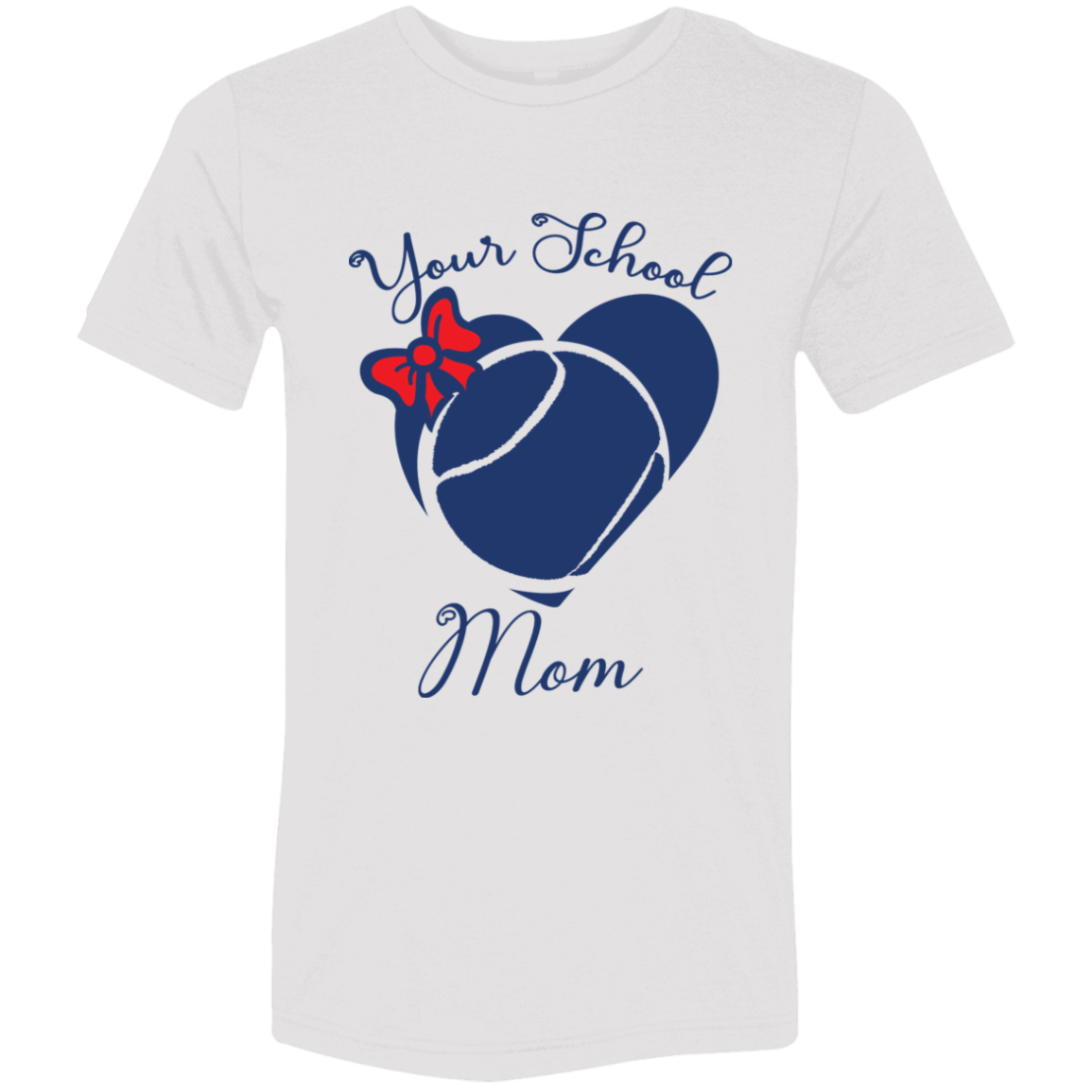 Personalized Tennis Heart and Bow SS Brío (Unisex)