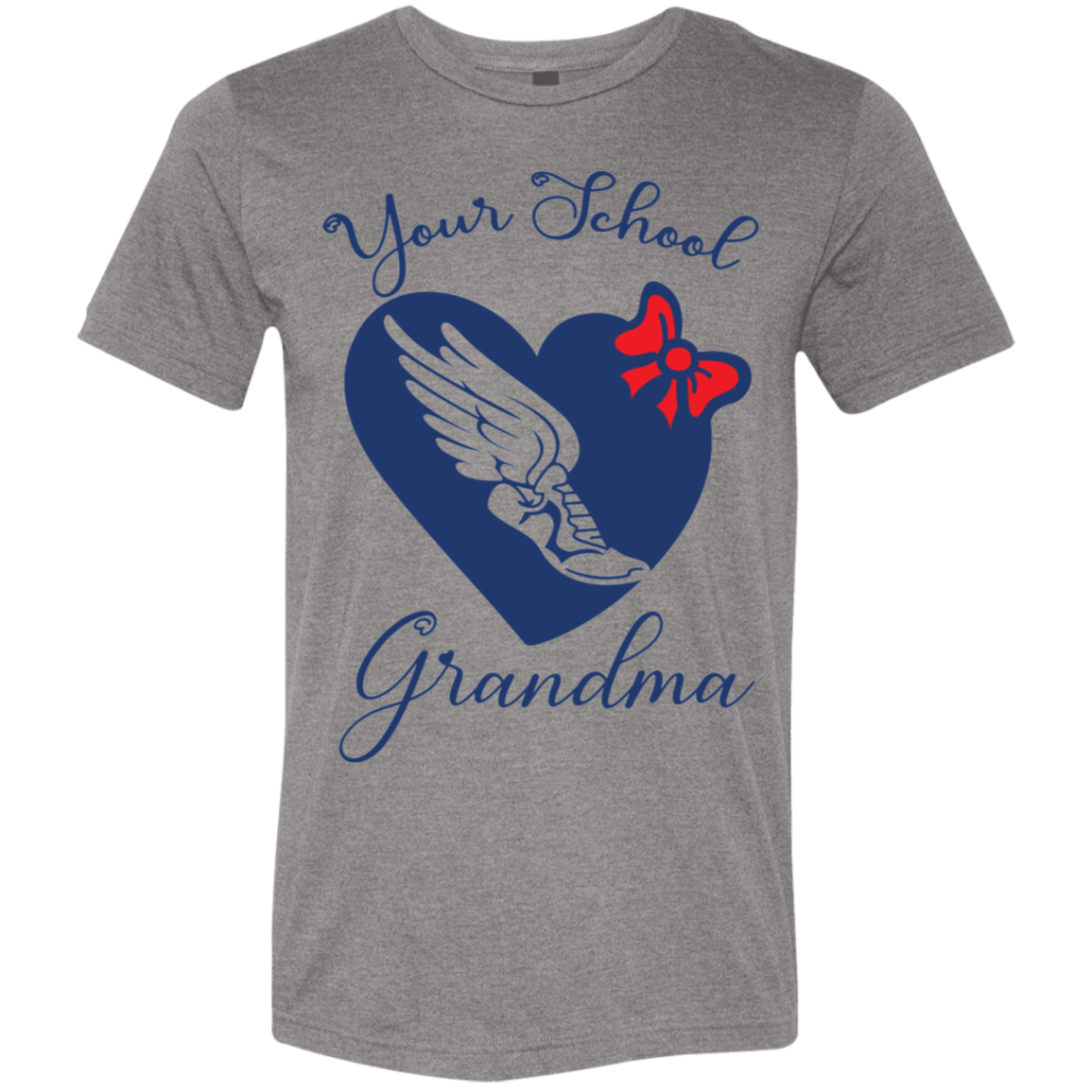 Personalized Cross Country-Track Heart and Bow SS Brío (Unisex)