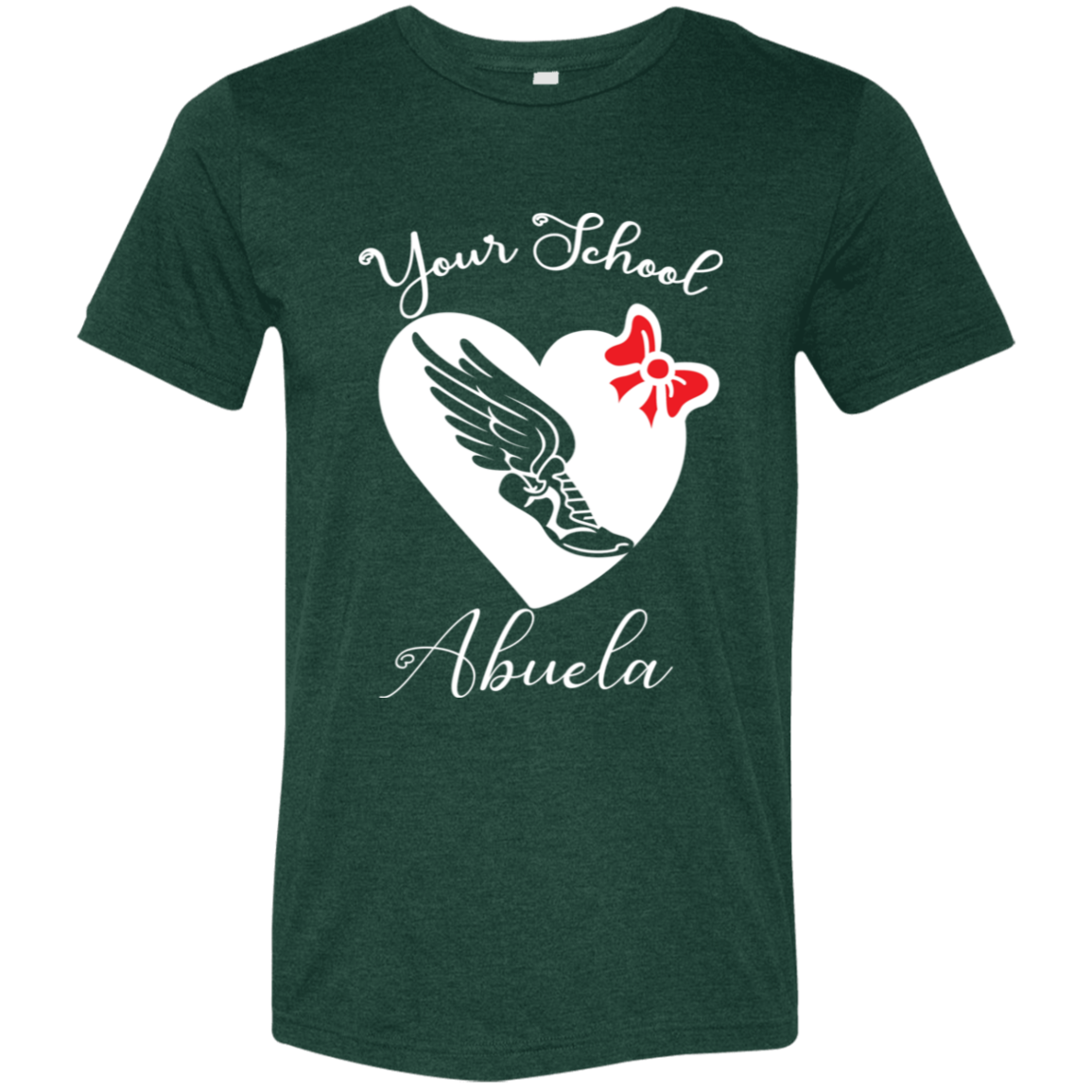 Personalized Cross Country-Track Heart and Bow SS Brío (Unisex)