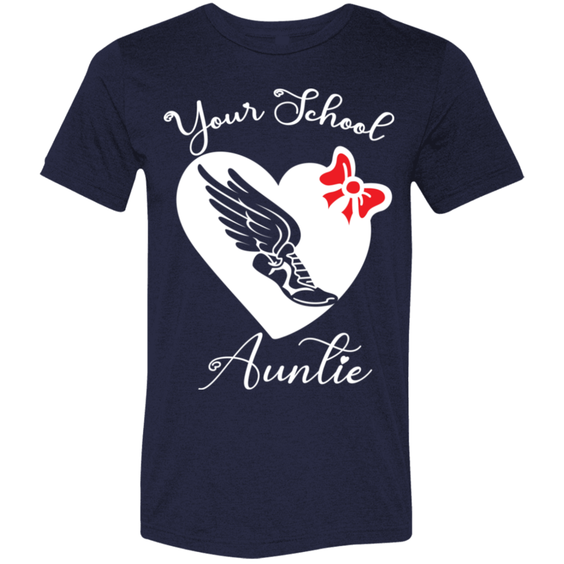Personalized Cross Country-Track Heart and Bow SS Brío (Unisex)