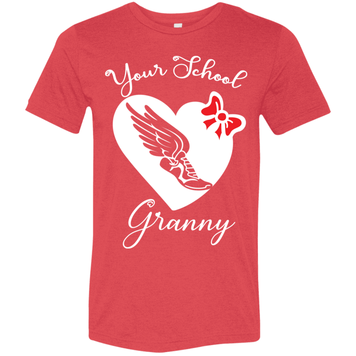 Personalized Cross Country-Track Heart and Bow SS Brío (Unisex)