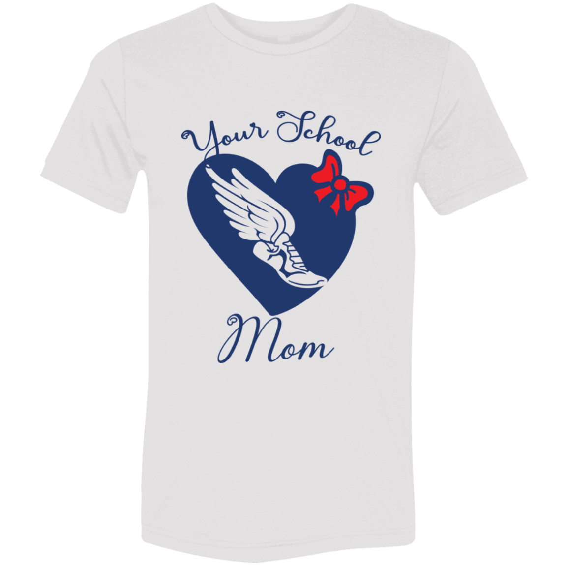 Personalized Cross Country-Track Heart and Bow SS Brío (Unisex)