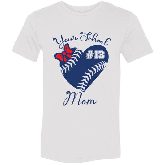 Personalized Baseball-Softball Heart and Bow SS Brío (Unisex)