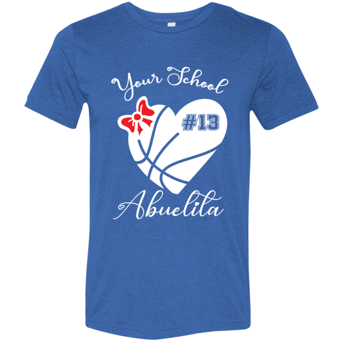 Personalized Basketball Heart and Bow SS Brío (Unisex)