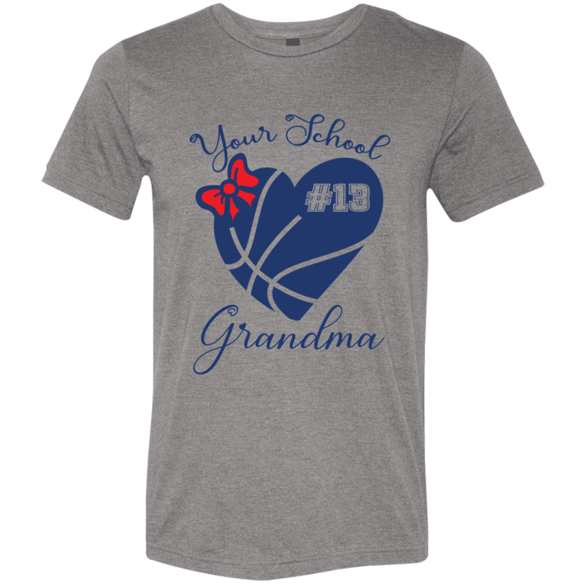 Personalized Basketball Heart and Bow SS Brío (Unisex)