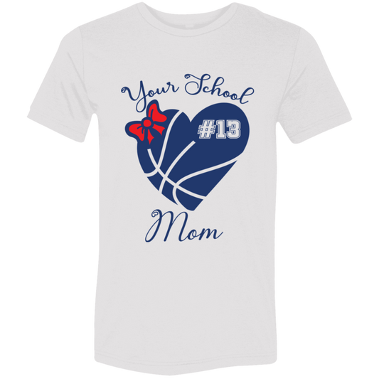 Personalized Basketball Heart and Bow SS Brío (Unisex)