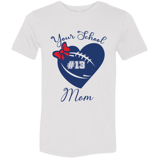Personalized Football Heart and Bow SS Brío (Unisex)