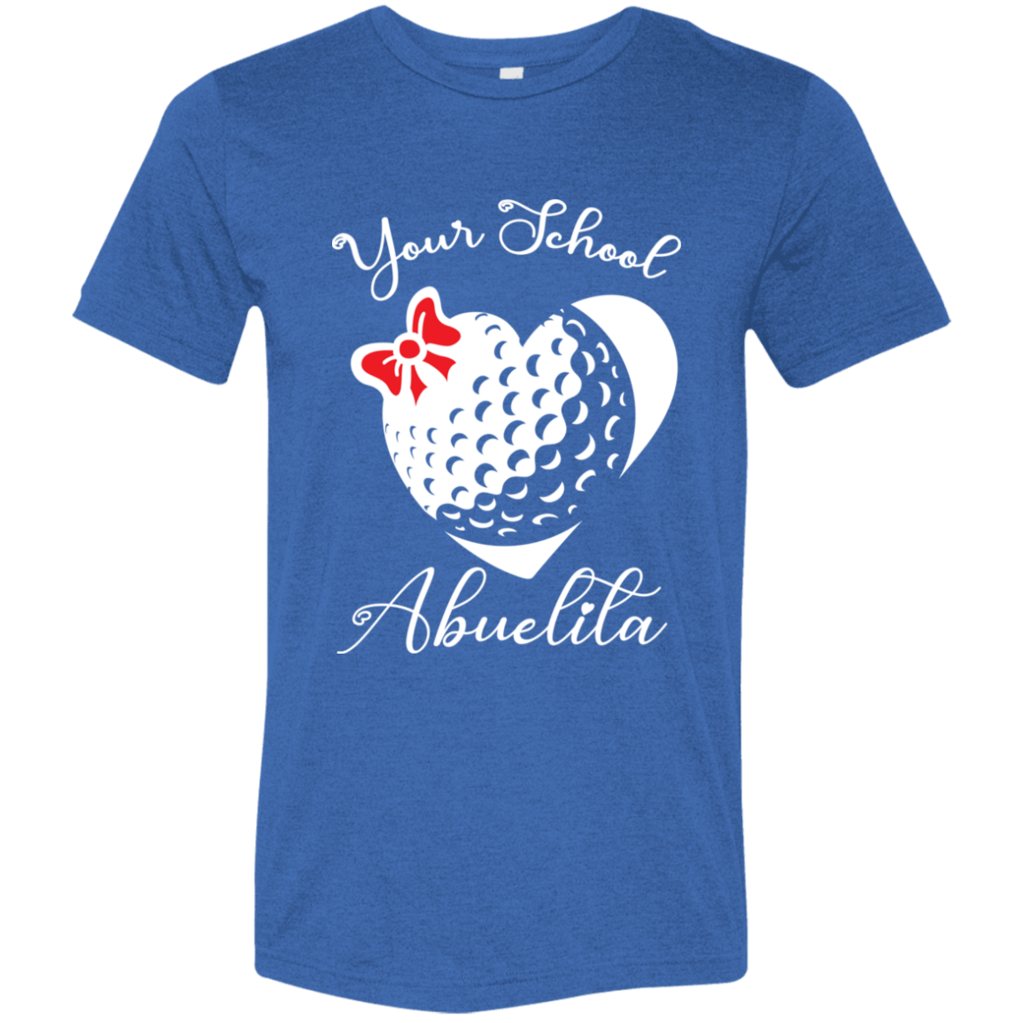 Personalized Golf Heart and Bow SS Brío (Unisex)