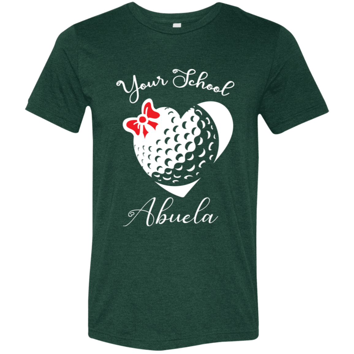 Personalized Golf Heart and Bow SS Brío (Unisex)