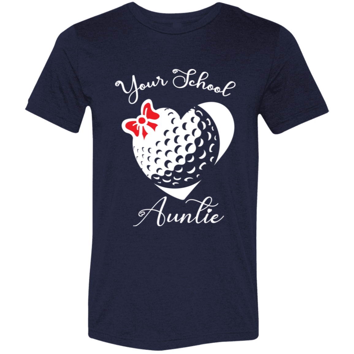 Personalized Golf Heart and Bow SS Brío (Unisex)