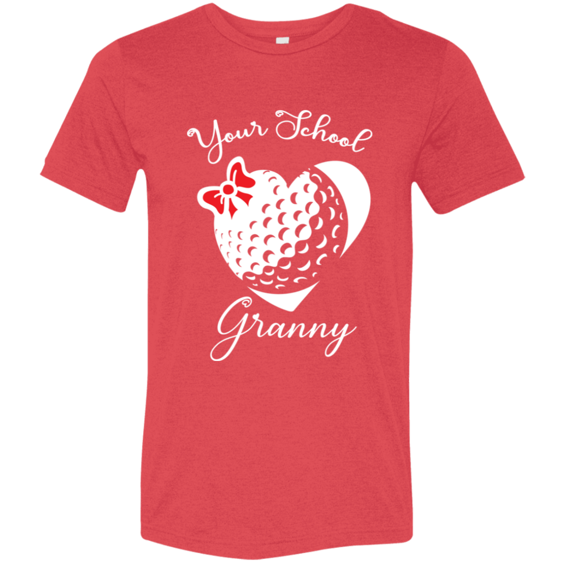 Personalized Golf Heart and Bow SS Brío (Unisex)