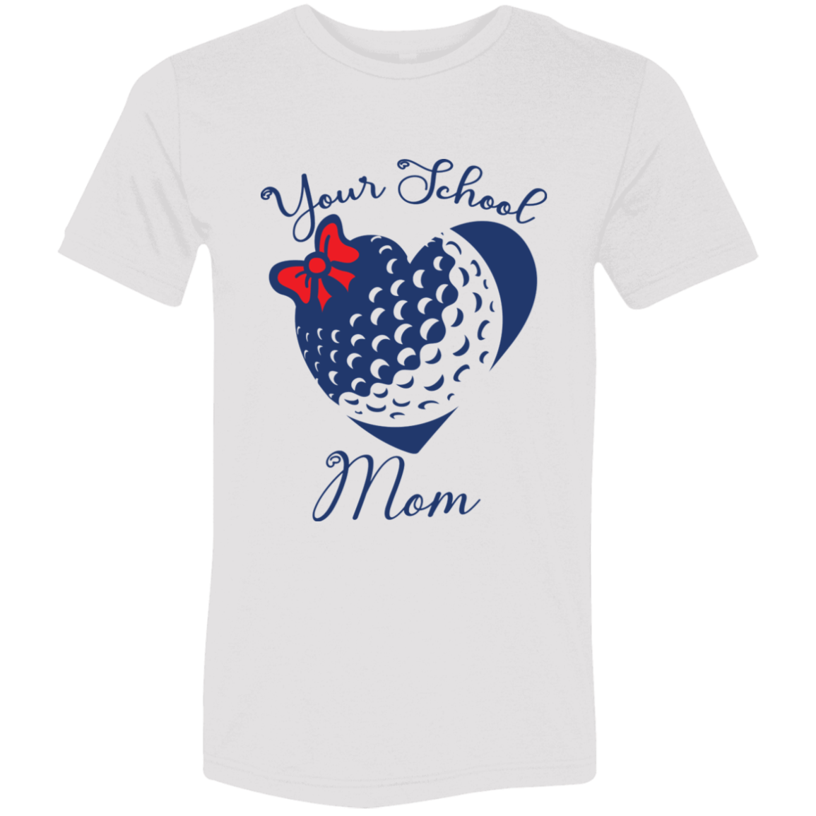 Personalized Golf Heart and Bow SS Brío (Unisex)