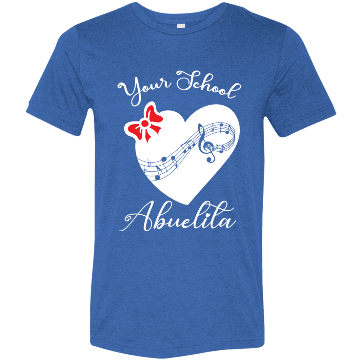 Personalized Music Heart and Bow SS Brío (Unisex)