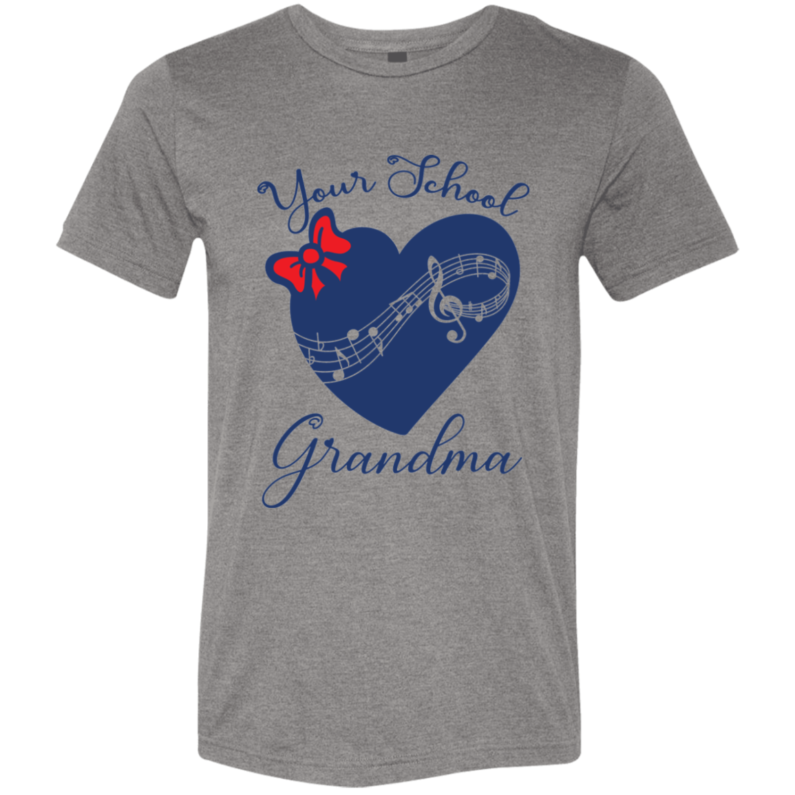 Personalized Music Heart and Bow SS Brío (Unisex)