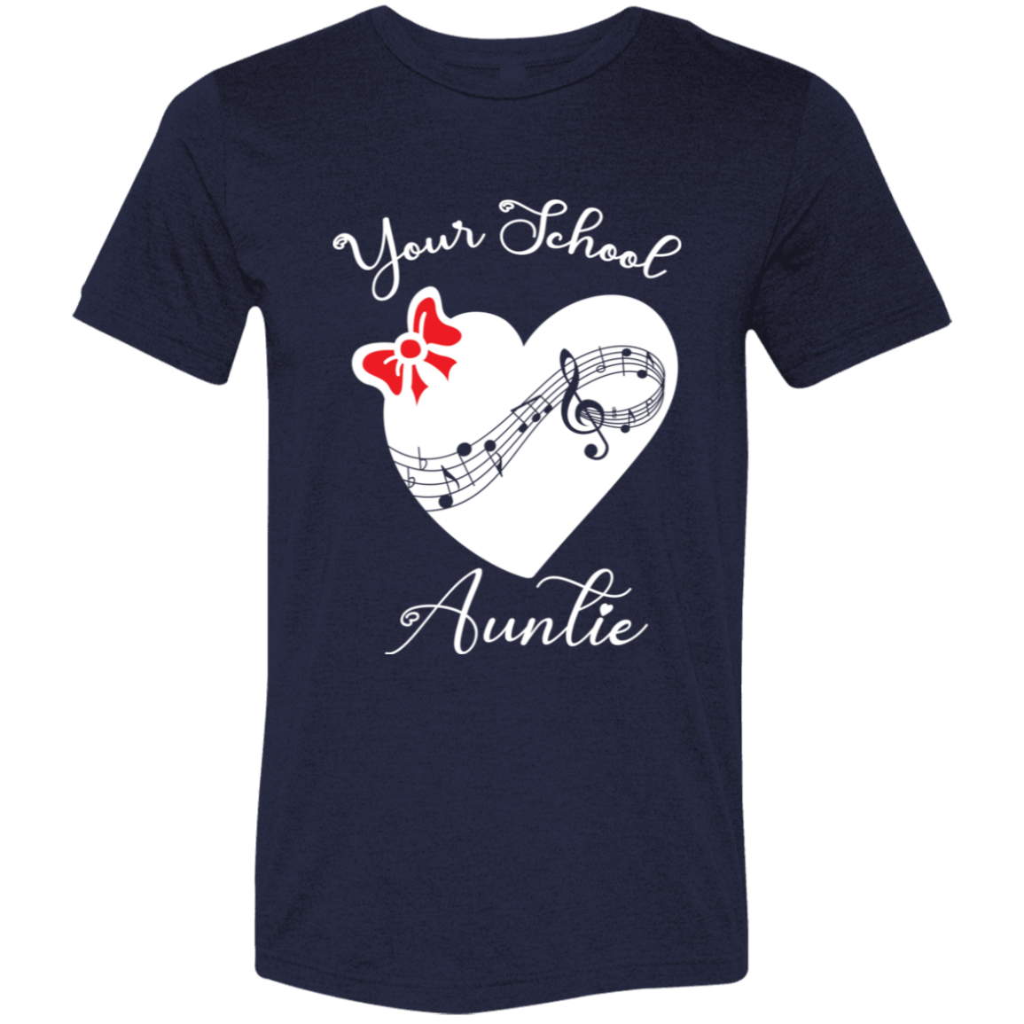 Personalized Music Heart and Bow SS Brío (Unisex)