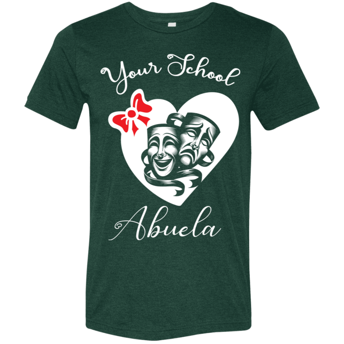 Personalized Theater Heart and Bow SS Brío (Unisex)