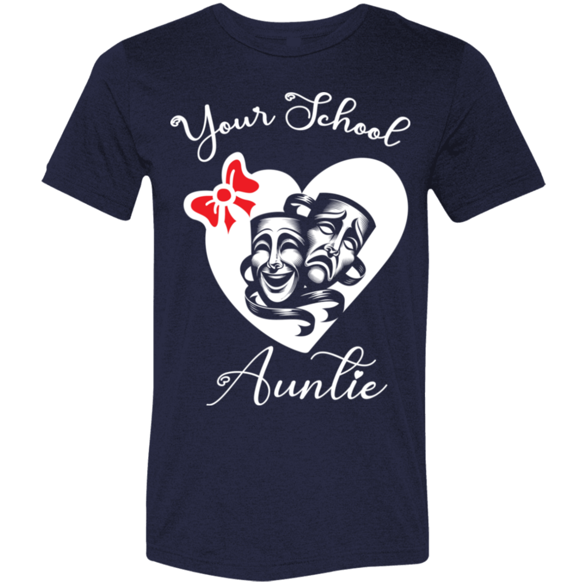 Personalized Theater Heart and Bow SS Brío (Unisex)