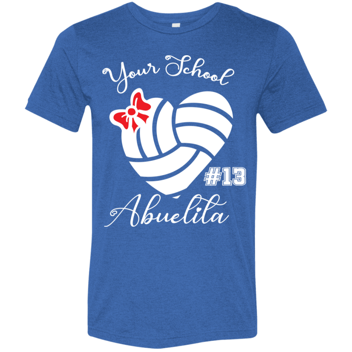 Personalized Volleyball Heart and Bow SS Brío (Unisex)