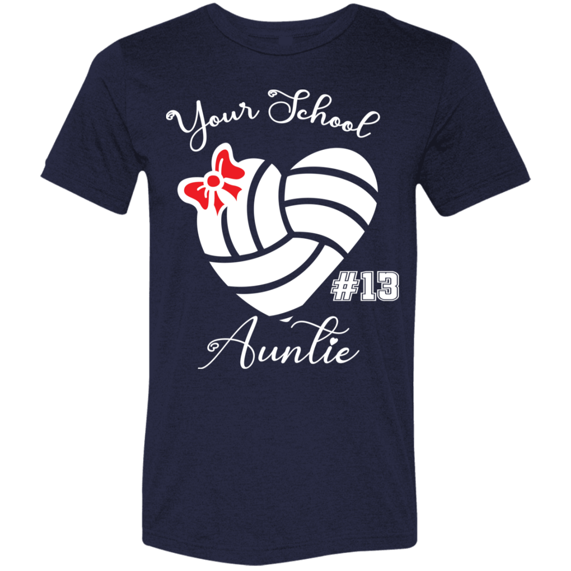 Personalized Volleyball Heart and Bow SS Brío (Unisex)